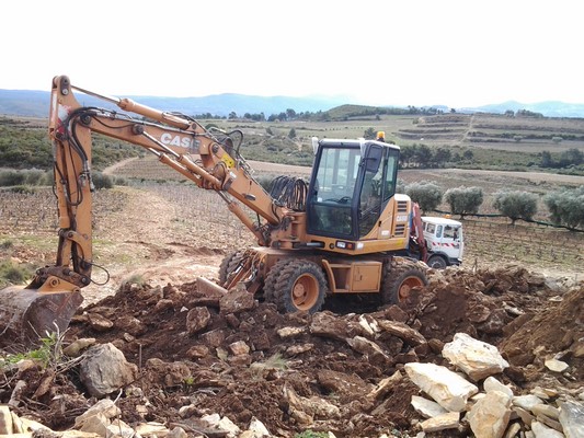 extraction des pierres sur site